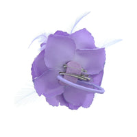 Glitter Rose with Feathers on Concord Clip