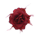Glitter Rose with Feathers on Concord Clip