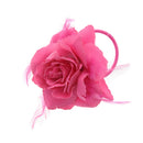 Glitter Rose with Feathers on Concord Clip