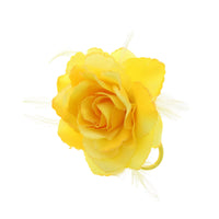 Glitter Rose with Feathers on Concord Clip