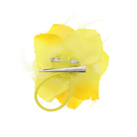 Glitter Rose with Feathers on Concord Clip