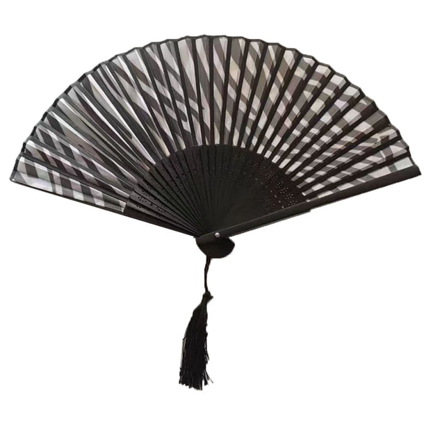 Zebra Bamboo Fan