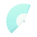 Foldable Plain Glitter Fabric Plastic Hand Fans
