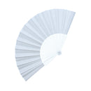 Foldable Plain Glitter Fabric Plastic Hand Fans