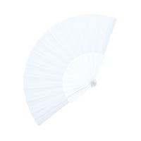 Foldable Plain Glitter Fabric Plastic Hand Fans