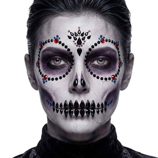 Day of the Dead Skeleton Face Gems Set