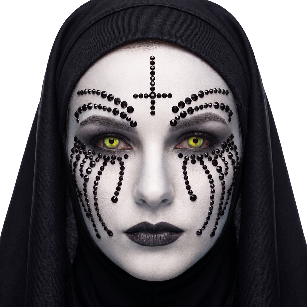 Evil Nun Jet Black Face Gems Set