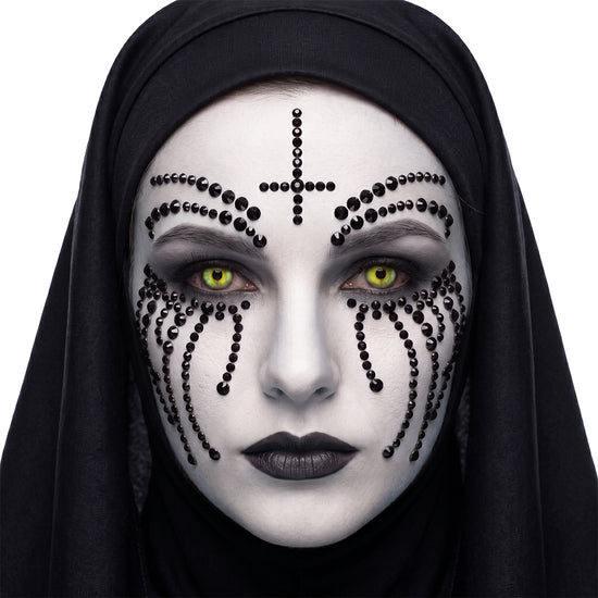 Evil Nun Jet Black Face Gems Set