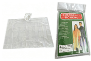 Clear Hooded Rain Disposable Emergency Poncho