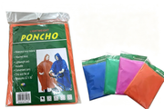 Assorted Waterproof Vinyl Hooded Reusable Lightweight Poncho