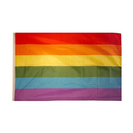 5 x 3 Feet Rainbow Flag with Brass Eyelets