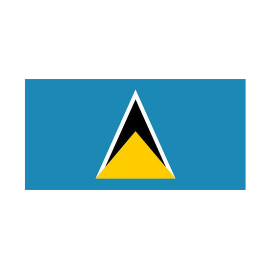 St. Lucia Flag with Brass Eyelets