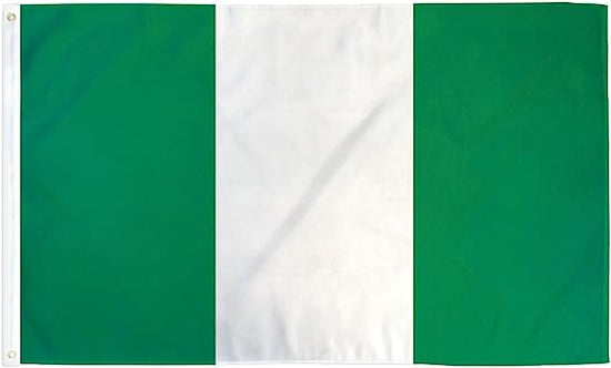 Nigeria Flag with Brass Eyelets