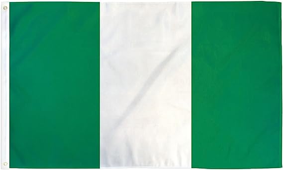 5 x 3 Feet Nigeria Flag with Brass Eyelets
