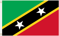 St. Kitts and Nevis Flag with Brass Eyelets