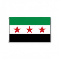 5 x 3 Feet Syria Rebel Flag with Brass Eyelets