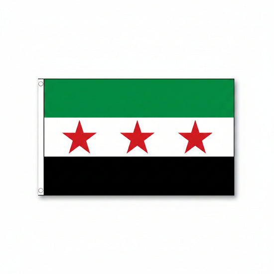 5 x 3 Feet Syria Rebel Flag with Brass Eyelets
