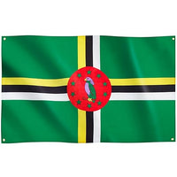 Dominica Flag with Brass Eyelets