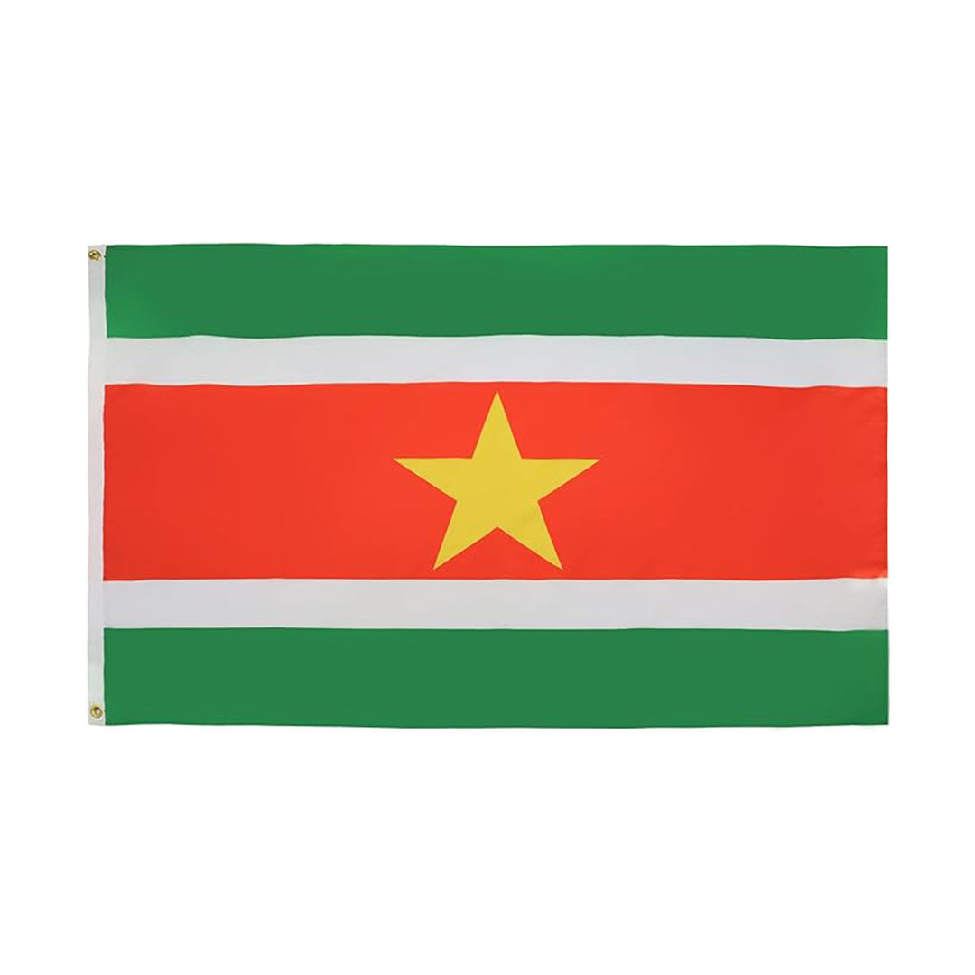 Suriname Flag with Brass Eyelets