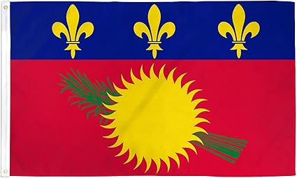 5 x 3 Feet Guadeloupe Flag with Brass Eyelets