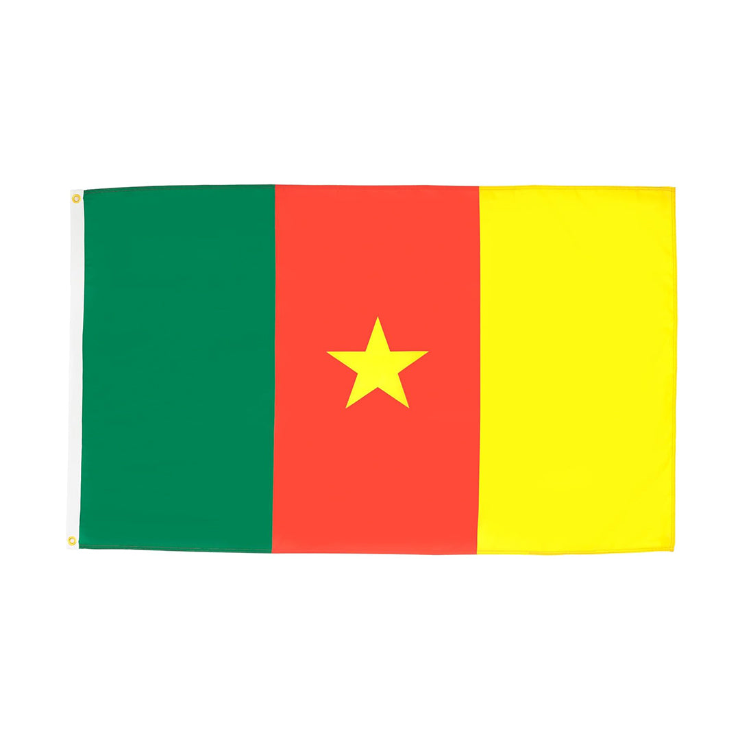 Cameroon Flag 5 x 3 Feet With Eyelets