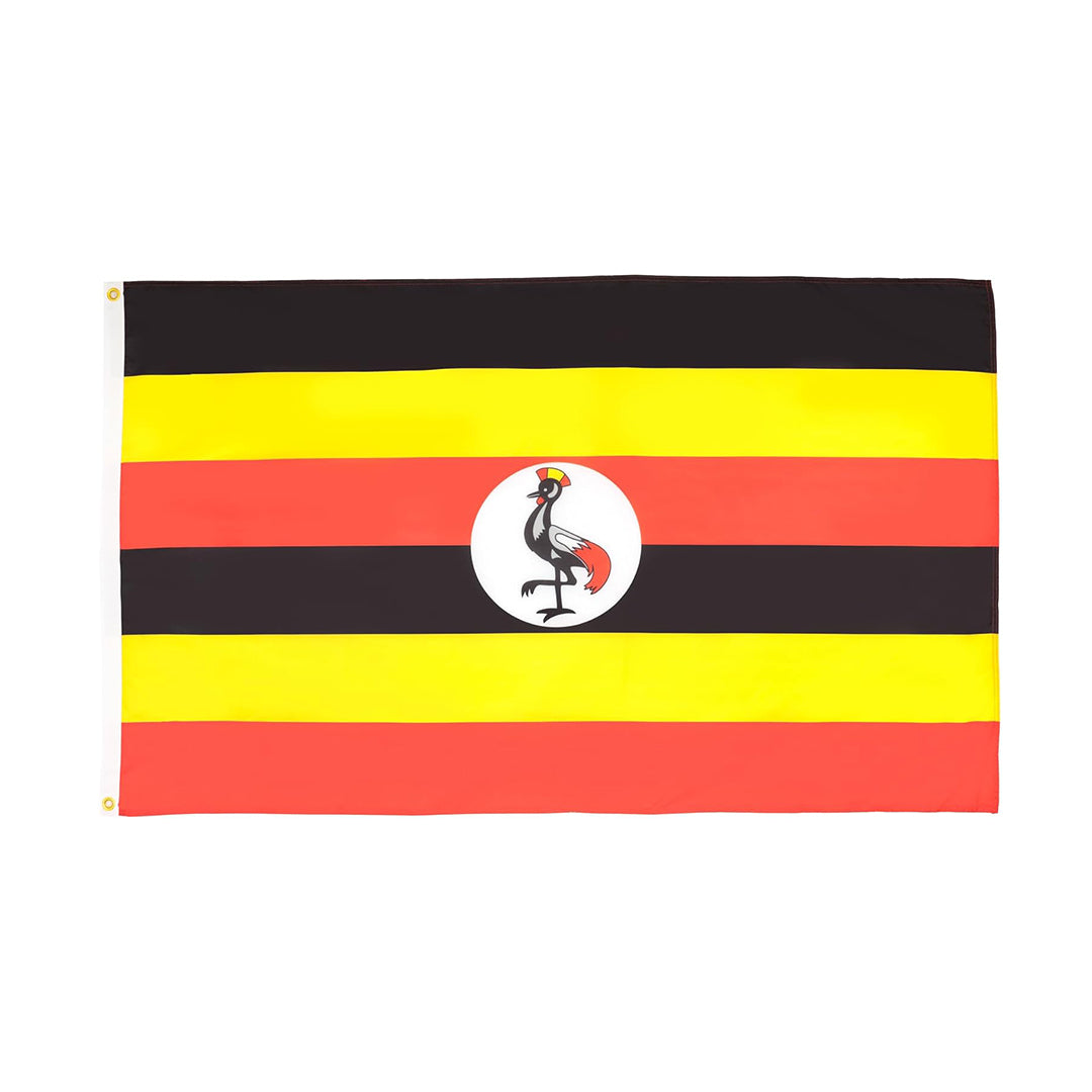 Uganda Flag 5 x 3 Feet With Eyelets