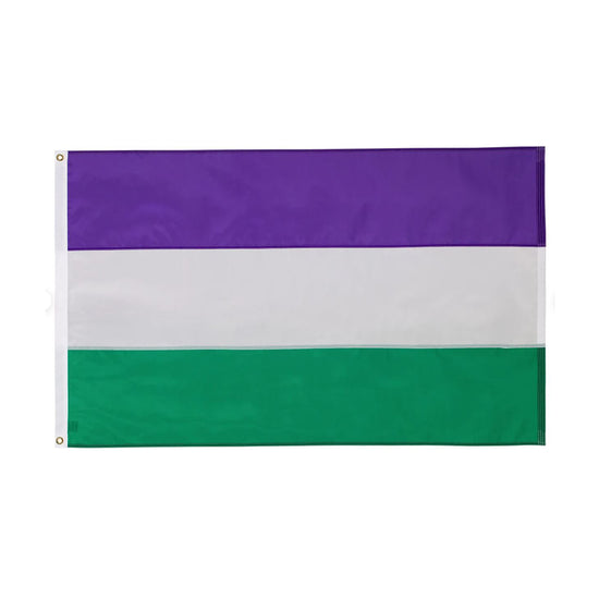 Genderqueer Flag with Brass Eyelets