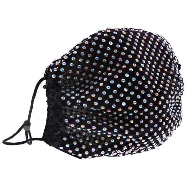 Diamante on Mesh String Cotton Face Mask