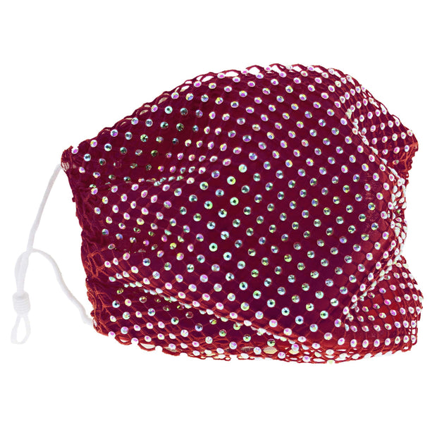 Diamante on Mesh String Cotton Face Mask