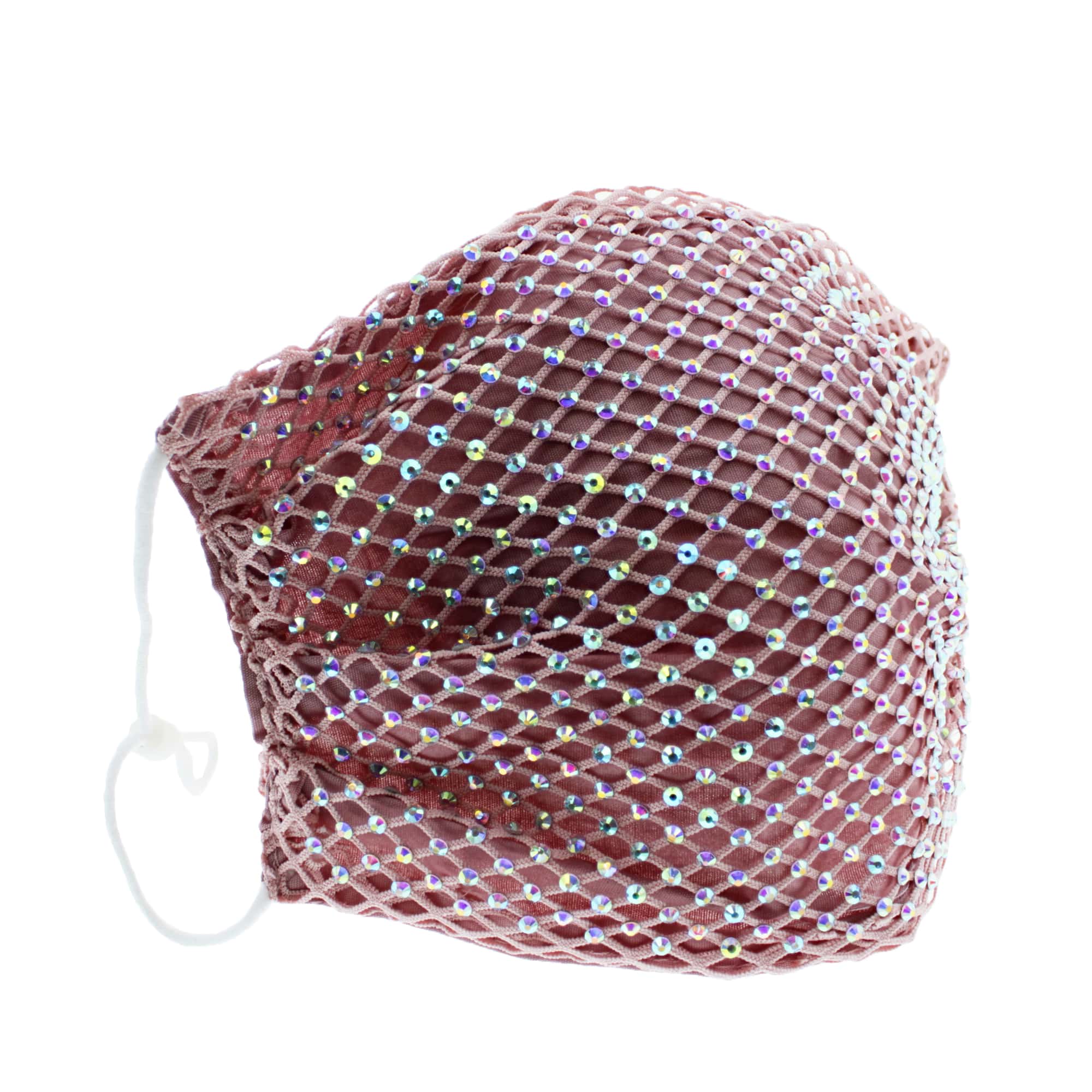 Diamante on Mesh String Cotton Face Mask