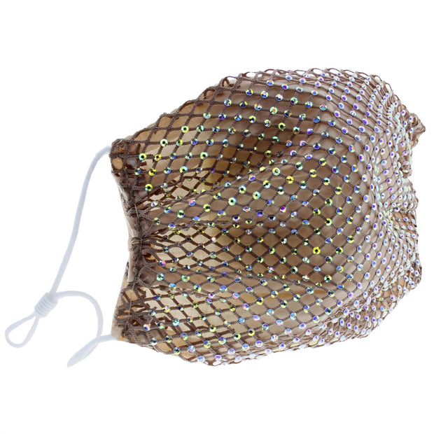 Diamante on Mesh String Cotton Face Mask