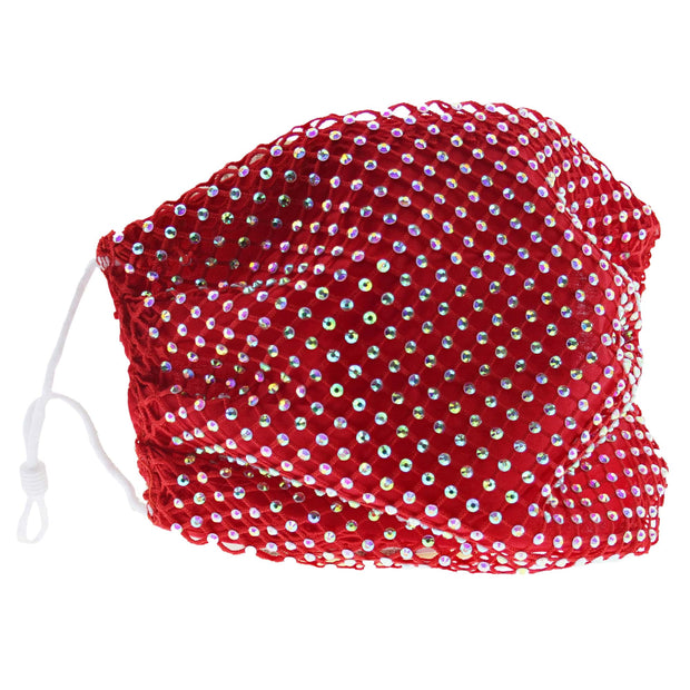 Diamante on Mesh String Cotton Face Mask