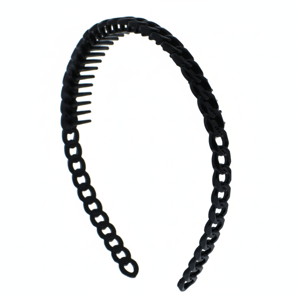 Chain Link Grip Teeth Plastic Hairband