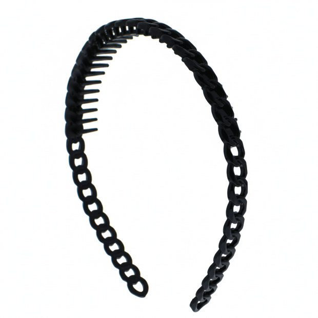 Chain Link Grip Teeth Plastic Hairband