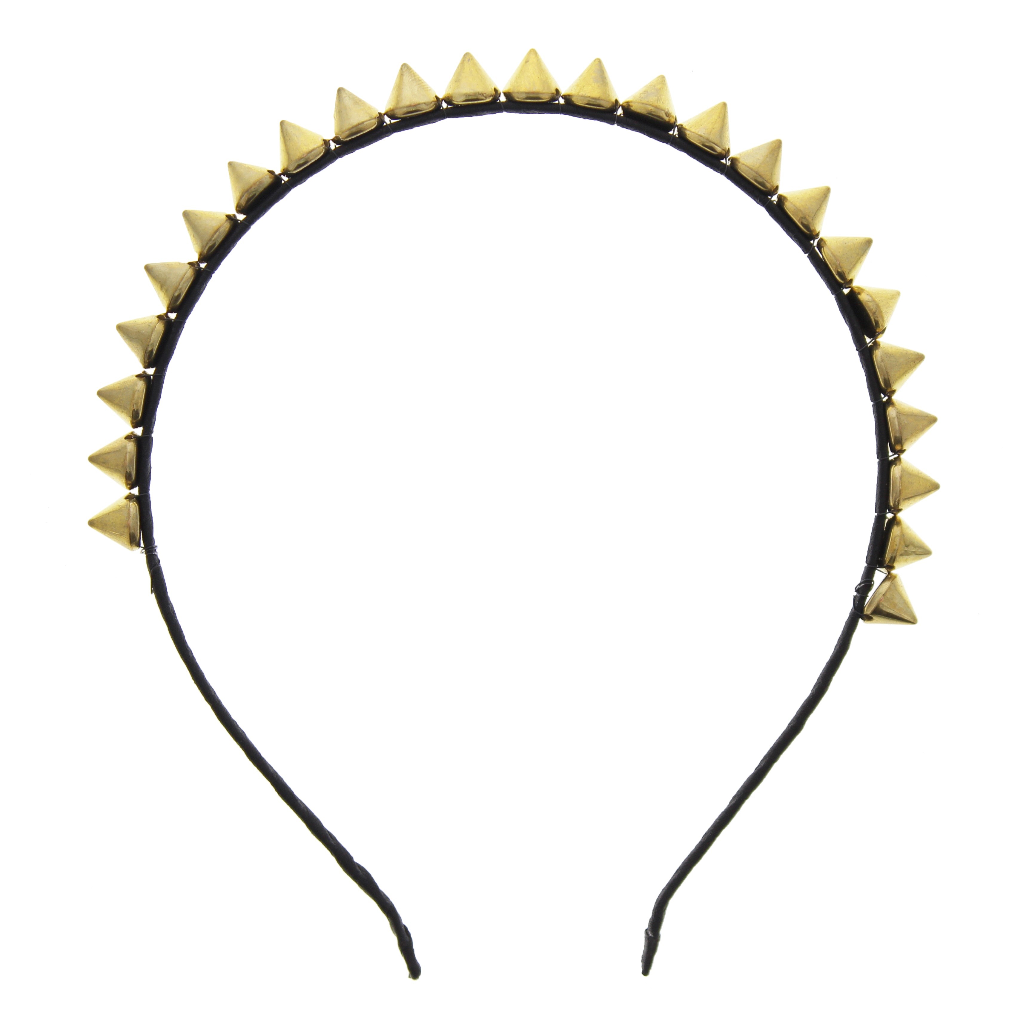 Black Thin Aliceband with Spikes