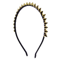 Black Thin Aliceband with Spikes