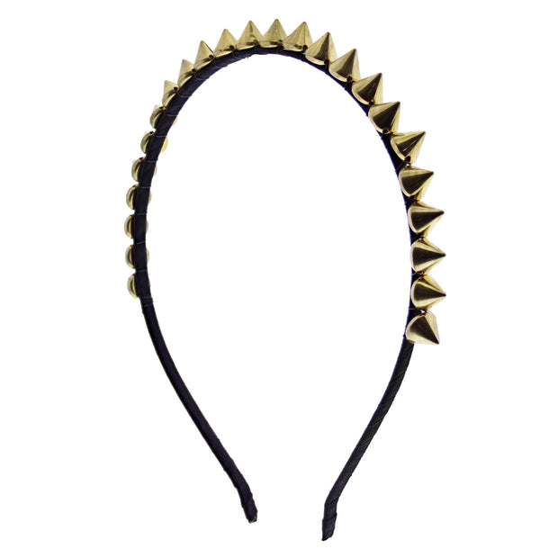 Black Thin Aliceband with Spikes
