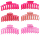 11cm Pink Matte Finish Barrel Hair Claw Clips