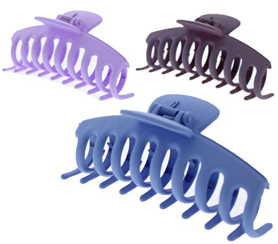 11cm Purple Matte Finish Barrel Hair Claw Clips