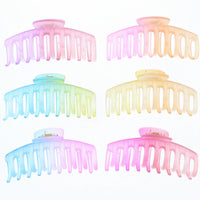 11cm Translucent Pastel Matte Finish Barrel Hair Claw Clips