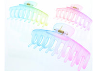 11cm Translucent Pastel Matte Finish Barrel Hair Claw Clips
