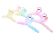 11.5cm Assorted Translucent Two Tone Pastel Matte Finish Twirl Clamps