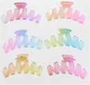 11.2cm Translucent Pastel Matte Zig Zag Hair Claw Clips