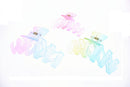 11.2cm Translucent Pastel Matte Zig Zag Hair Claw Clips