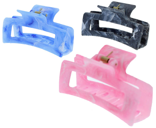 8.5cm Marble Rectangular Hair Claw Clips