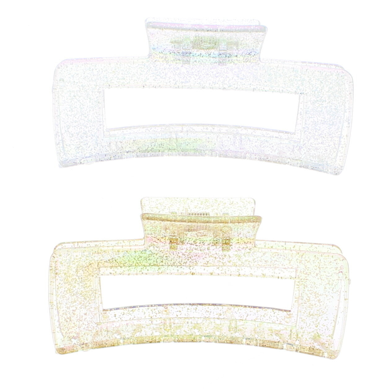 10cm Assorted Glitter Rectangular Clamps