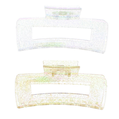 10cm Assorted Glitter Rectangular Clamps