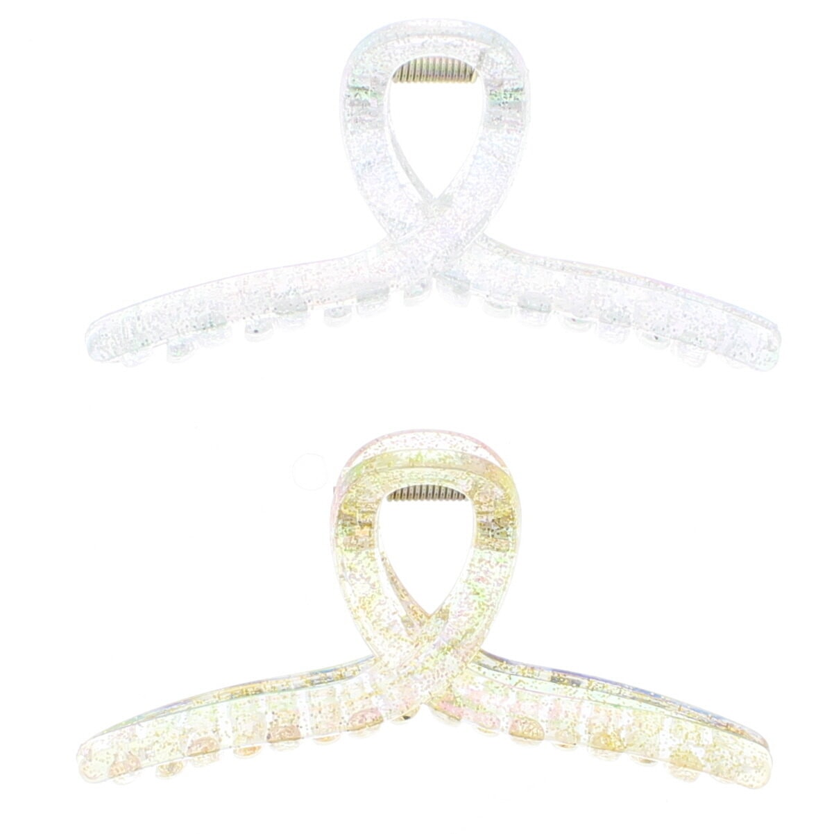 11cm Assorted Glitter Twirl Clamps