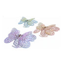 Assorted Pastel AB Iridescent Butterfly Design Hair Claws Clips