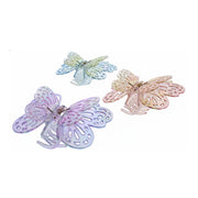 Assorted Pastel AB Iridescent Butterfly Design Hair Claws Clips